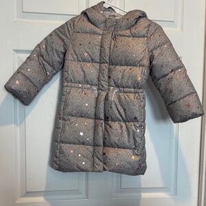 GAP Gray Starry Kids Puffer Coat